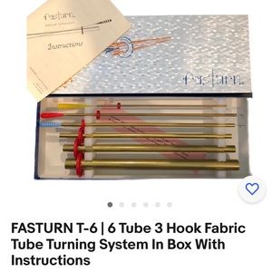 Fasturn 6 Tube 3 Hook Complete Fabric Tube Turning Set in Box